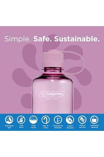STOREMAX Ezg Sustain Tritan Bpa Free Water Bottle, 50% Plastic Waste, 16 Oz, Narrow Mouth, Cherry Blossom
