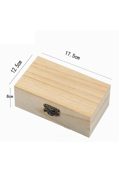 Choice L 1/3pcs Log Color Scotch Plain Wood Wooden Square Hinged Storage Boxes Craft Gift Box Handmade Ca.