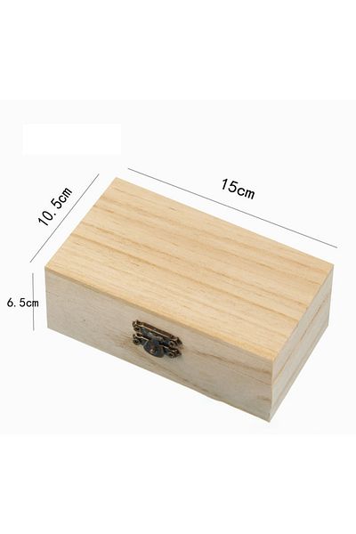 Choice M 1/3pcs Log Color Scotch Plain Wood Wooden Square Hinged Storage Boxes Craft Gift Box Handmade Ca.