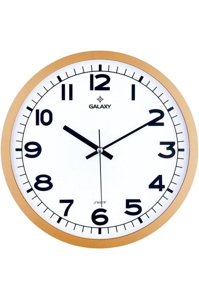 Galaxy Silent Mite Wall Clock with Metal Look 30 Cm, Stylish and Elegant Design