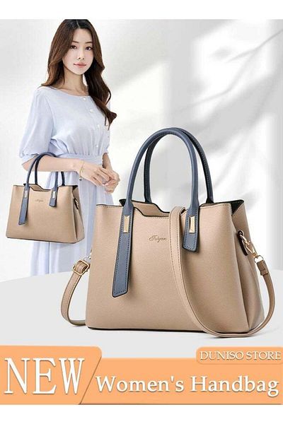 Generic DUNISO Women's Elegant Tote Bag Handbags with Large Capacity Faux Leather Shoulder Bag Ladies Fashio