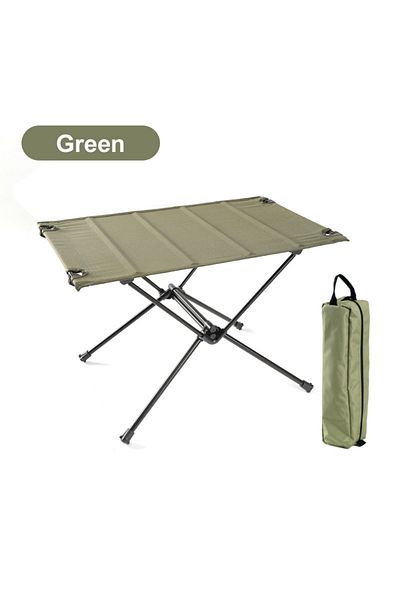 Choice Green WESTTUNE Camping Folding Table Lightweight 1680D Oxford Roll-Up Table Portable Aluminum Alloy