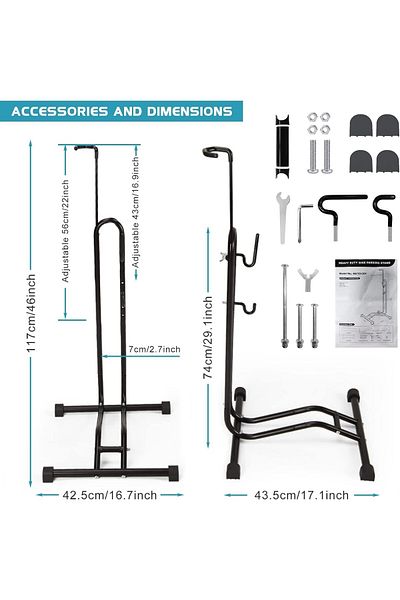 COOYA Bicycle Ground Stand, Detachable, for Indoor and Outdoor, Support All Mountain and Road Bikes