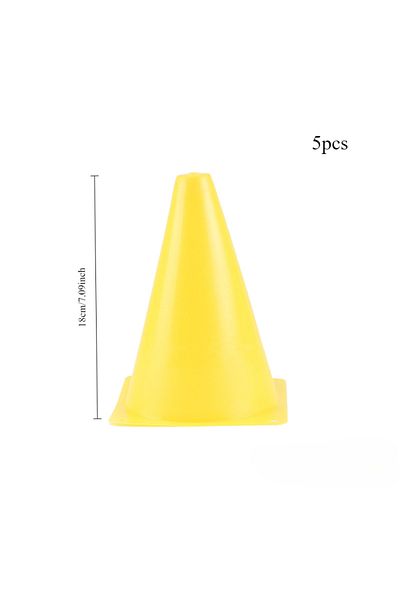 Choice 18cm yellow-5pcs 18cm Sign Bucket Thicken Football Road Flat Training Cone Roller Pile Soccer Barrie