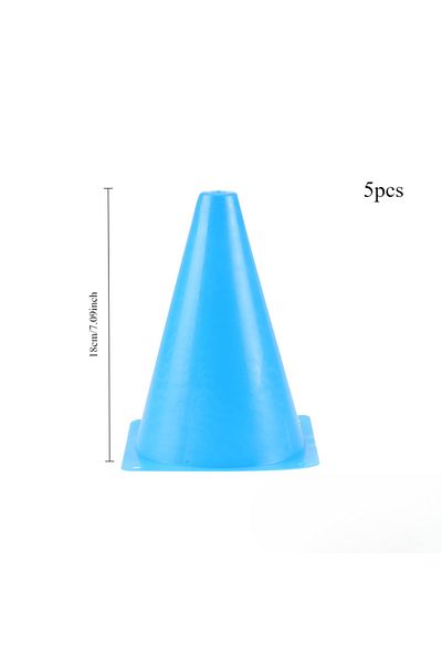 Choice 18cm blue-5pcs 18cm Sign Bucket Thicken Football Road Flat Training Cone Roller Pile Soccer Barrier
