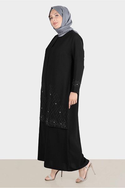 Alvina STONE EMBROIDERED CREPE DRESS 20224