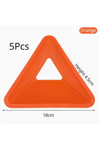 Choice 5-5Pcs Soccer Logo Plate Field Marking 18*4.5cm Equipment PE Triangle Hole Design Wear-resistant Tea