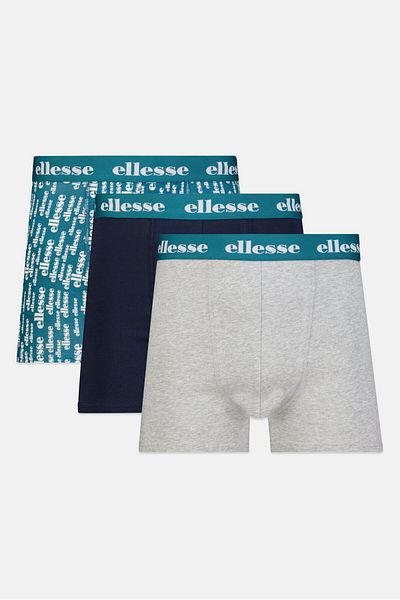 Ellesse سراويل داخلية رجالية بشعار العلامة التجارية، 3 قطع، متعددة الألوان