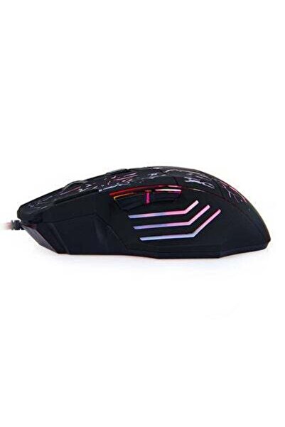 HALAMODO LED USB Wired Gaming Mouse Black