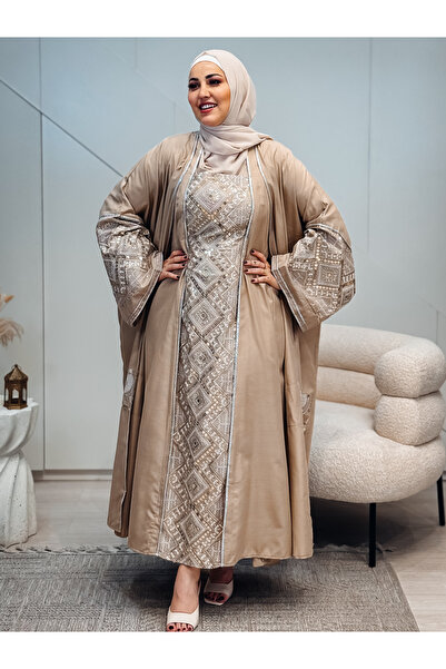 Marvella By Rasha طقم عباية مطرزة من قطعتين