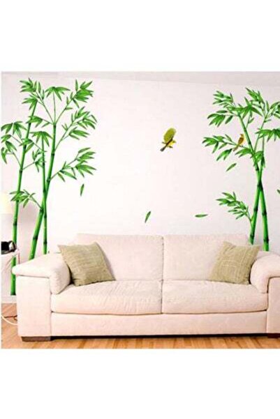 HALAMODO DIY Bamboo Tree Wall Sticker Green 90x60cm