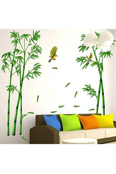 HALAMODO DIY Bamboo Tree Wall Sticker Green 90x60cm