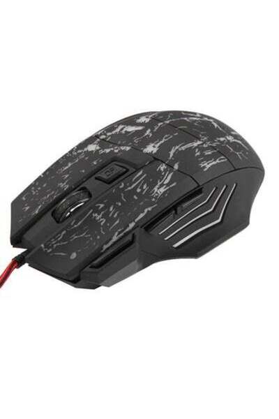 HALAMODO LED USB Wired Gaming Mouse Black