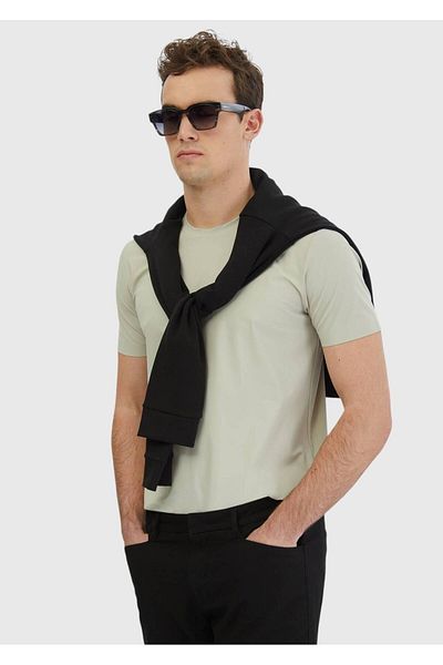 Ramsey Stone Plain Crew Neck T-Shirt