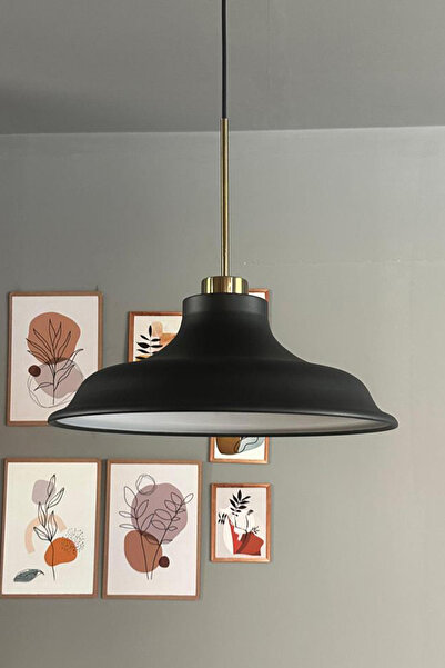 Bamyum Bergo Siyah İnce Eskitme Başlık Avize Salon Oturma Odası Yatak Odası S...