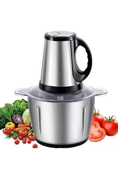 COOYA Meat grinder, 2 litres,3 speed modes Stainless steel bowl,4 double blades,for vegetables and meat.