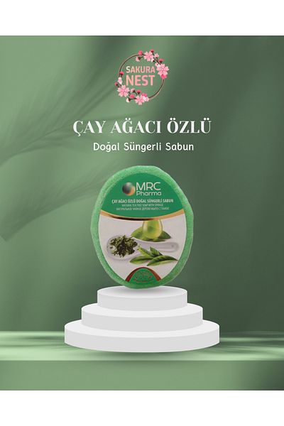 MRC Pharma Natural Sponge Soap with Tea Tree Extract