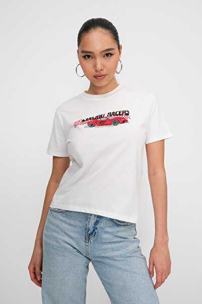 Addax Μπλουζάκι με στάμπα αυτοκινήτου P10391