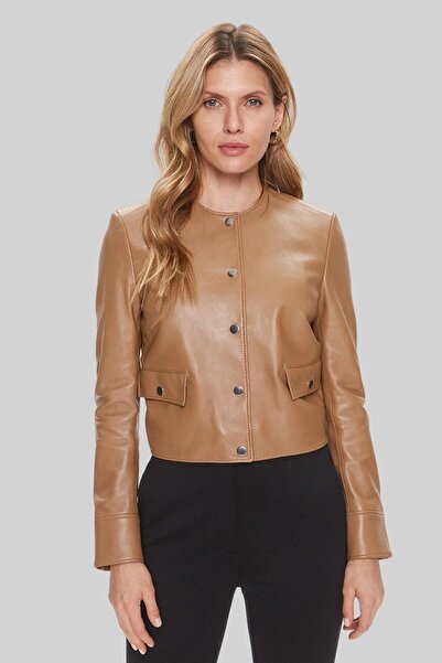 BOSS Samarie Deri Ceket Bej