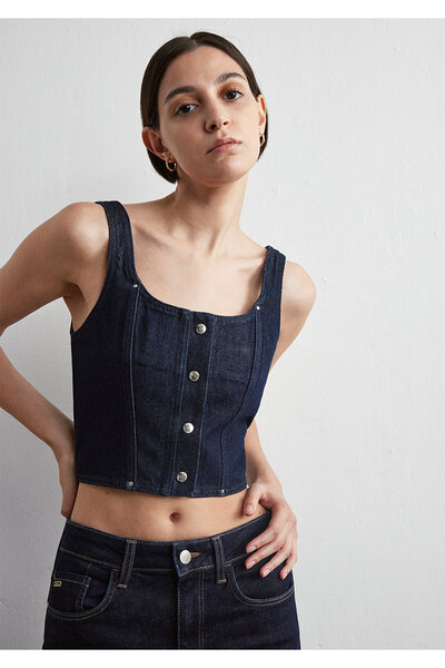 Mavi Leni Iconic Dark Blue Jean Shirt 1210991 -89425