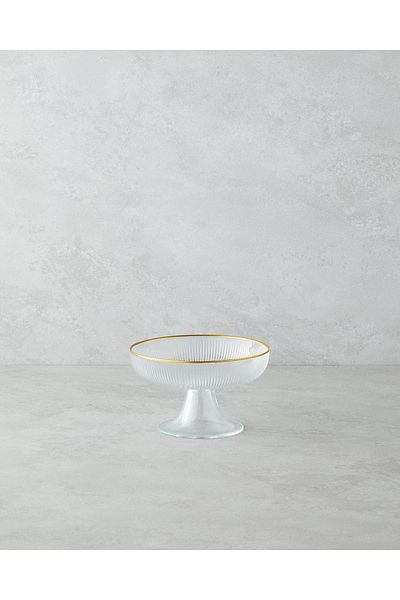 English Home Stella Glass Presentation Holder 15.5 cm Transparent-Gold