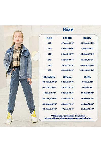 Balipig Jachetă de blugi pentru copii, bumbac/poliester, albastru, 140, 6-7 ani