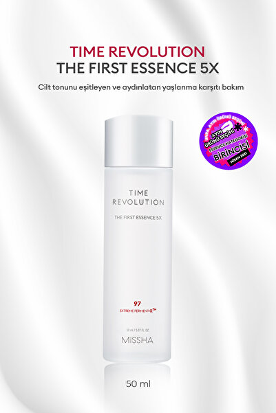 Missha Fermante İçeriklere Sahip Aydınlatıcı & Nemlendirici Esans Time Revolution The First Essence 5x 50ml