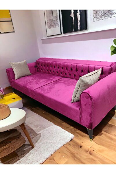 TİTİZKOLTUK Mimoza Chester Üçlü Koltuk