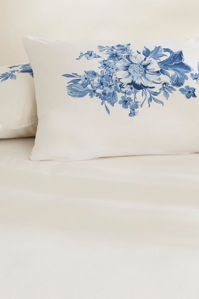Karaca Home Melanie 100% bumbac 2 piese husă de pernă albastră
