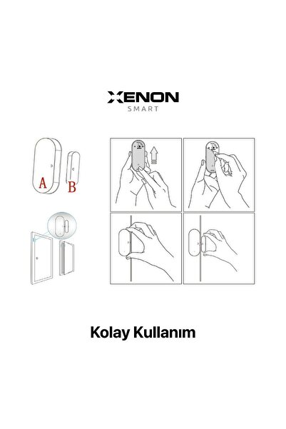 Xenon Smart Akıllı Kapı ve Pencere Sensörü Wi-Fi Mobil Uygulama Bluetooth Akıllı Ev Otomasyon X7502