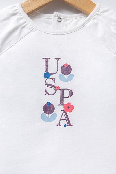 U.S. Polo Assn. U.S. Polo Assn. Baby Girl Cream Baby Set