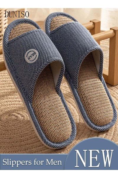 Generic Slippers for Men Memory Foam House Bedroom Slippers with Thick Sole Non-Slip Soft Slippers Open Toe