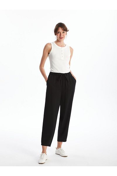 LC Waikiki Pantaloni de damă cu tăietură morcov cu talie elastică