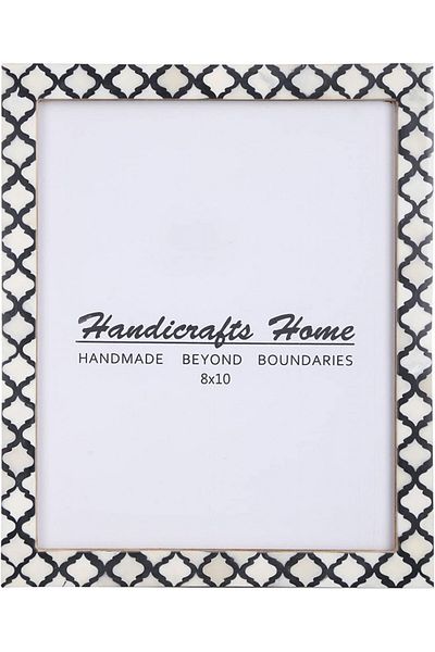 Handicrafts Home rama foto, lemn, alb/negru, 20 x 25 cm
