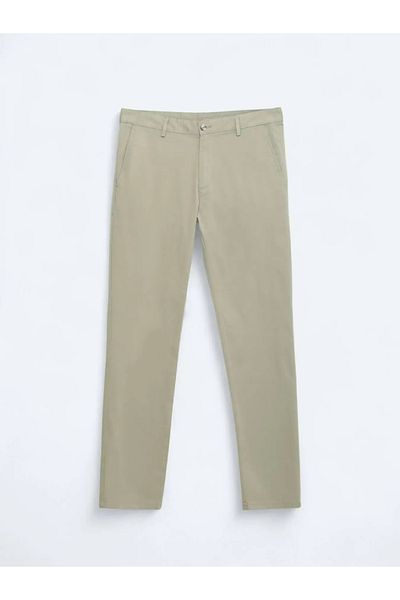 Kip Camel Hair Plain Woven Regular Fit Casual Cotton Blended Trousers