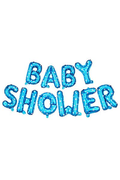 Flippy Baloane Baby Shower, Flippy, Litere de 40 cm, Baloane Party, Pai Ata si Adeziv Incluse, Albastru