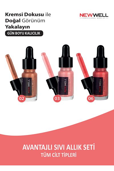 New Well Liquid Blush (Pearlescent) Advantageous Set No:02-03-06