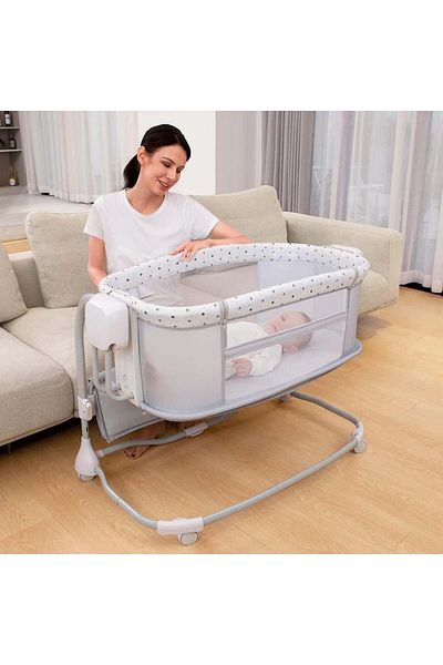 Mini Baby Smart rocking crib by your side Gold Cradle