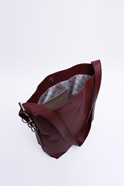 TENA Women's Burgundy Adjustable Strap Shoulder Bag Stn-Burgundy