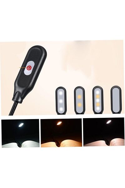 COOYA Portable Reading Lamp,Adjustable Clip,3 Color Changeable,Battery and USB Operated,for Kids,Bookworms