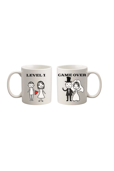 OEM Cana albă personalizată, Game over, INOVATIX®. 330 ml