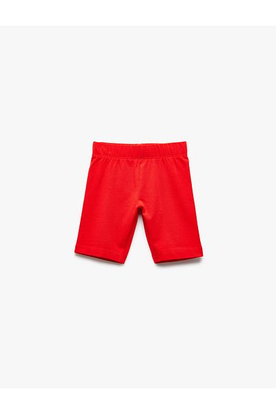 Koton Cotton Elastic Waist Basic Short Leggings