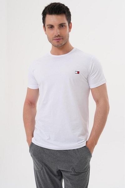 Mecit Pijama Σετ Πιτζάμες Mecit 4000 Ανδρικό Λευκό Καπνιστό Μεγάλο Μέγεθος