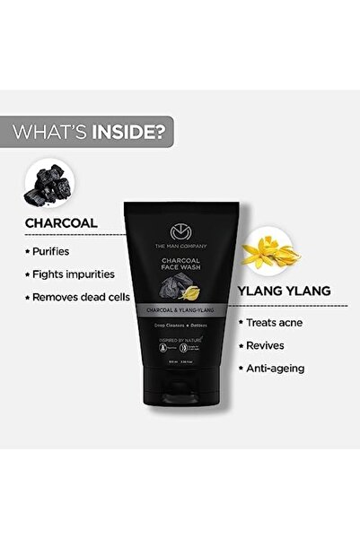 The Man Company Face Cleanser Kit (Charcoal Peel Off+ Charcoal Face Wash + Charcoal Scrub) - Pack of