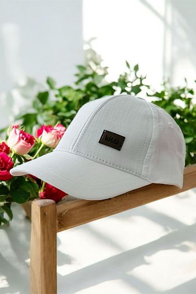 Minigimin Cicileri My Little One's Cicileri (0-18 Months) Kitty Sticker Detailed Baby Girl Cap - White