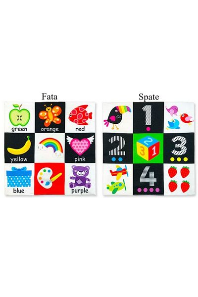 Empria Baby sensory blanket, educational soft toy, 27 x 27 cm, Empria, Numbers