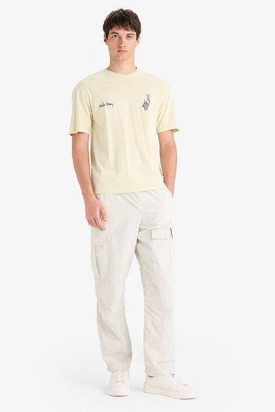 DeFacto 100% Cotton Keith Haring Boxy Fit Crew Neck Short Sleeve T-Shirt E3257Ax25Sm