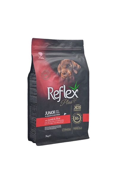 Reflex طعام ريفلكس بلس للجراء بنكهة لحم الضأن والأرز 3 كجم