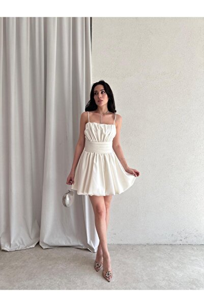 Mooi Butik Kassie Mini Dress 6637 - White