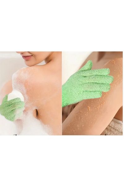 SOSYETEZGAHI 2 Pack Bath and Exfoliating Gloves Dead Skin Scrubber Body Shower Scrub Gloves Extra Foaming Bath